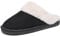 ChayChax Pantofole Donna Uomo Invernali Caldo Comode Ciabatte da Casa in Scamosciate Autunno Pavimento Antiscivolo Slipper Interne in Memory Foam, Nero, 35/36 = 36/37 Etichetta