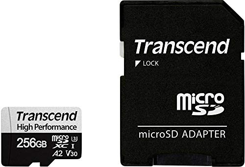 Transcend 330S microSDXC Card 256GB Class 10, UHS-I, UHS-Class 3, v30 Video Speed Class A2 Performance