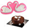 XLZSP Swan Shape Sugar Fondant Cake Mould Cutter Decorating Tools Silicone Sugarcraft Mold Pink