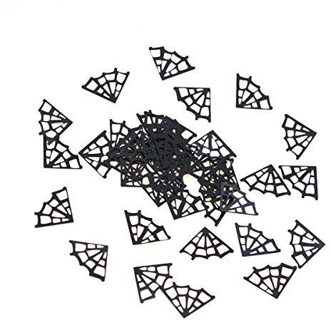 Amosfun Packung g Spooky Paper Confetti Spinnennetz Ausschnitte Papierausschnitte Tisch werfen Konfetti für Halloween Party (Schwarz)