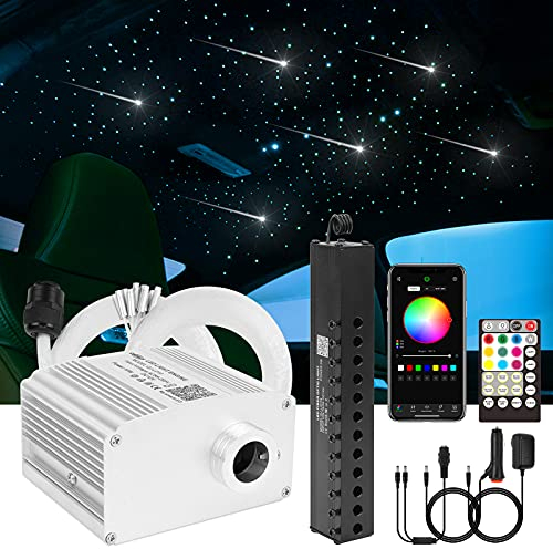 CHINLY Bluetooth 10W RGBW Twinkle LED Fiber Optic Star Deckenleuchten Kit APP/Fernbedienung 550pcs*0,75mm*4m + Meteor f¨¹r Zuhause/Auto
