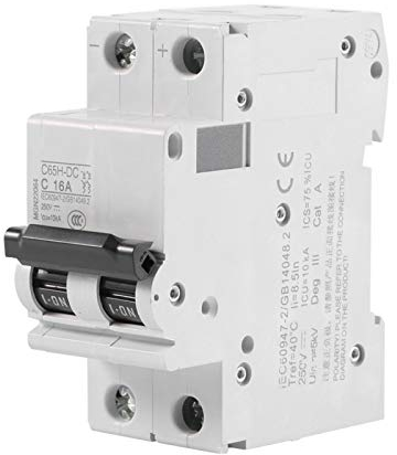 Interruttore Aria Interruttore Automatico Miniaturizzato, Magnetotermico Differenziale DC 250V 16A 2P Interruttore Magnetotermico di Collegamento a Bassa Tensione per Sistema a Pannelli Solari