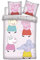 BrandMac ApS Bettwäsche Peppa Wutz, 100% Baumwolle, Bettbezug, Rosa, liniert, 100 x 135 cm + Kissenbezug 40 x 60 cm