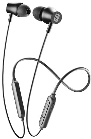 cellularline | Gem | Cuffie Auricolari Stereo Bluetooth Wireless con Microfono e Remote Control - Play Time: 6ore - Ricarica: 1.5ore