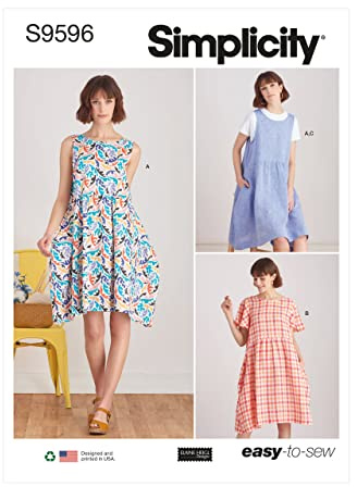 Simplicity SS9596A Misses Dress A (XS-S-M-L-XL)