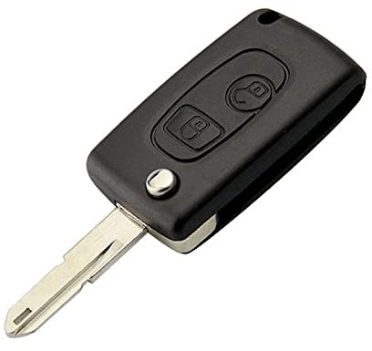 LadyCent Coque de clé modifiée à 2 Boutons étui de Protection Rabattable Fob, pour Peugeot 206/306/406, pour Citroen C2 C3 Xsara Picasso