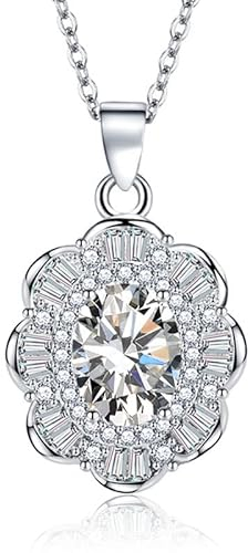 Pendientes Colgantes Mujer, Collares Largos Mujer Bisuteria Colgante Barato Mujer Circonita Blanco Collar Cadena Mujer