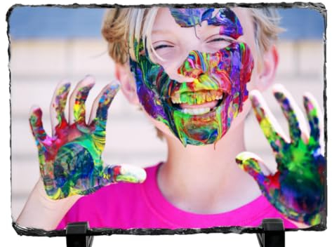 LYHLYA Sublimations-Bilderrahmen aus Schiefer, blanko, 15 x 20 cm, rechteckig, mit Ständer, Sublimationsdruck, personalisierbar