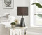 Furniturebox UK Lighting - Zoe Black & Gold Metal Table Lamp Light (Including Bulb) - Modern Lamp with Tapered Base - Black Satin-Matte Metal & Gold Accent - Black Fabric Lampshade - Simple & Glam.