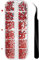 1500 Strass Cristallo, Glitter Brillantini Decorazioni per Unghie, Nail Art und Make Up - Rosso, 2mm, 3mm, 4mm