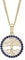 9ct Solid Gold Sapphire Tree of Life reversible Pendant Necklace with Yellow Gold 18 Inch Oval Belcher Chain Unisex for Women & Men. Stackable Reversable Tree of Life For Adults & Teens Pendant Chain.