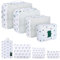 Coolzon Organizador de Equipaje,8 en 1 Set de Organizadores de Viajes Impermeable Organizador de Maleta Bolsa,Cubos de Embalaje Para Ropa, Cosméticos, Ropa Interior,Blanco