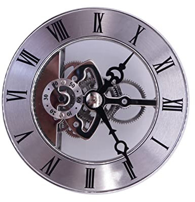 HOMSFOU Wanduhr Wanduhren Uralt Für Bewegung Zahnrad Durchmesser Kern Wand Silber Uhr Home Metall Rund Hohl Mm Digitale Wanduhren Runde Wanduhr