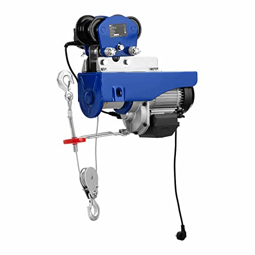 MSW Laufkatze mit Elektro-Seilzug 100 kg 1600 W 12 m Seil kabellose Fernbedienung Krankatze Flaschenzug Hebezug Kettenaufzug Seilhebezug Kettenzug Seilwinde