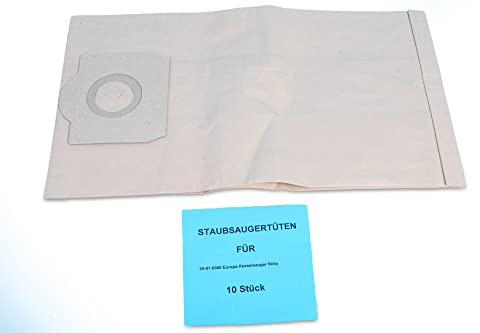 10 hochwertige Staubsaugerbeutel passend für Europa Rocky 1, Cleanfix Silence 180, Base 103 - Made in Germany