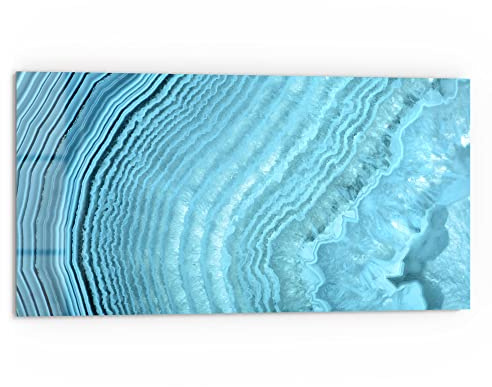 DEQORI Küchenrückwand Glas | Motiv Achatstein Maserung | 80x40 cm | Bad- oder Herd-Rückwand | Herdblende Spritzschutz für Küche & Badezimmer | moderne Deko für Fliesenspiegel