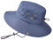 CUTeFiorino Chapeau de paille rond - Pour l'extérieur - Été - Massif - Réglable - Pour enfant, Marine, taille unique