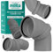 Millto™ Abwasser Verdrehung Bogen 110 mm Bodenrohr Abfallrohrkrümmer Einstellbar Abflussrohr Abwasserkanalisation Winkel Kunststoff PP Anschlussstück Formstücke
