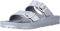 Birkenstock Arizona Eva 1003491 Silver Grigio Ciabatte Donna Fibbie Gomma 38