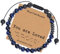 Ayoiow 6mm Armband Mit Perlen 30cm Armbänder 6mm You Are Loved, Morse Code Armband Blau Armbänder für Männer
