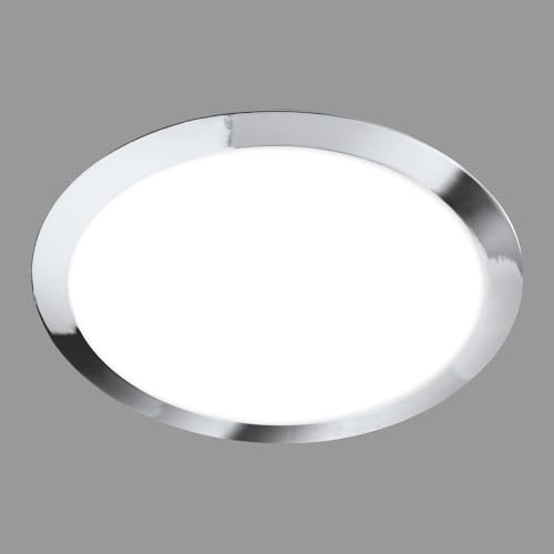 BRILONER – Deckenlampe für das Bad, Deckenleuchte mit neutralweißer Lichtfarbe, LED Lampe, Badezimmerlampe, Badlampe, IP44 Spritzwasserschutz, 310x65 mm, Chrom