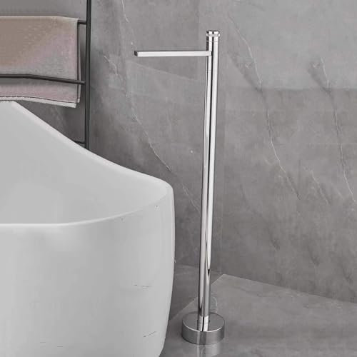 Mitigeur de Baignoire Sur Pied Monocommande Chaud et Froid Robinet Salle de Bain Sans Douchette,chrome