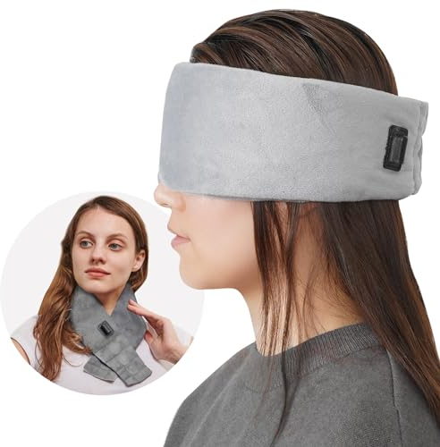ARRIS Heated Eye Mask, Warm Eye Compress Pad for Blepharitis and Dry Eyes Treatment, Large Electric Heating Eye Mask to Relieve Stye Eye, Syndrome, Headache and MGD Grey