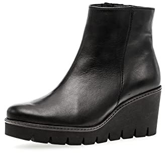 Gabor Bottines à plateforme pour femme, Noir 27., 39 EU