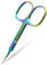 CGBE Ciseaux à Cuticules, Ciseaux Coupe Cuticules Professionnels Lame Incurvée Extra Tranchant, Extra Fine, Acier Inoxydable, pour Peaux Mortes, Cuticules, Sourcils, Cils, Multicolore