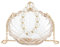 MilyaDE Damen Transparente Clutch Mini Acryl Klare Muschel Geldbörsen Durchsichtige Schultertasche Umhängetaschen Handtasche mit Perlen Ketten