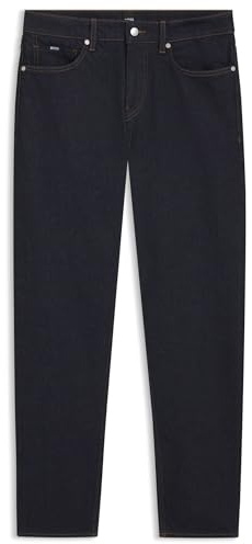 BOSS Herren H-Delaware Delaware Slim-Fit Jeans aus dunkelblauem Denim Dunkelblau 32/30