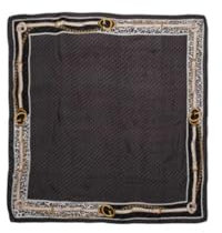 GUESS Noelle Kefiah Scarf 130X130 Coal Logo