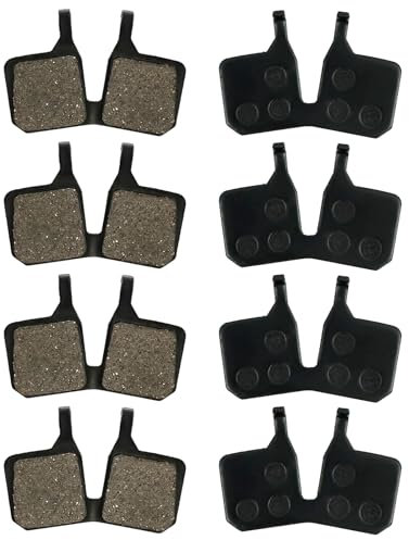 4 Paar Cube Bremsbeläge, Magura Bremsbeläge, MTB Fahrrad Bremsbeläge Scheibenbremse, Hochleistungs-Resin Hintere Bremsbeläge Aus Metall für Magura MT5 MT7