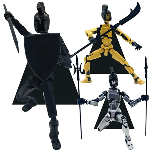 Ruilidesg (Assembly Completed 3D Printed Figure T13, Dummy 13 Action Figure, Titan 13 Robot 13 Action Figure Desktop Decorations for Game Lovers.