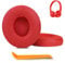 SINOWO Earpads Replacement for Beats Solo 2 & Solo 3 Wireless On-Ear Headphones,Solo2 Solo3 Ear Pads Cushions with Noise Isolation Memory Foam,Soft Protein Leather(Club Red)