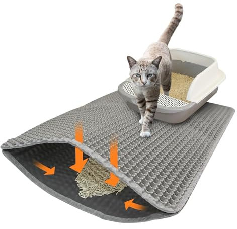 40x50cm Litter Tray Mat, Cat Litter Mat, Litter Mat, Waterproof Double Layer Honeycomb Design Cat Litter Tray Mat, Cat Litter Mat Litter Trapping Mat, Cat Mat for Litter Tray, Cat Litter Mats