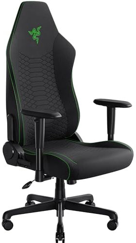 Razer Iskur V2 X - Silla de Juego Esencial con Soporte Lumbar Integrado (Almohadillas moldeadas de Espuma de Alta Densidad, reposabrazos 2-D, Tela con Acabado Suave) Negro