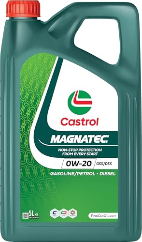 Castrol MAGNATEC 0W-20 GSX/DSX Full Synthetic Engine Oil, 5L