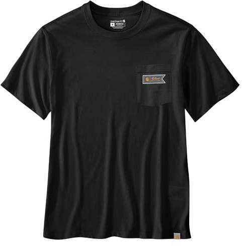 Carhartt Herren-T-Shirt, lockere Passform, leicht, kurzärmelig, mit Tasche und Grafik
