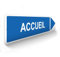 DECOHO - Panneau de signalisation pour parking · Accueil droite - 48 x 10 cm - Bleu