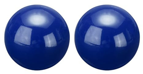 QUARKZMAN 2 Stück Gazing Globe Dekor Ball 51mm Gartenkugel Polierte Hohlkugel Nahtlose Edelstahl-Gazing-Ball Glatter Spiegelglobus für Garten- und Heimdekoration Blau