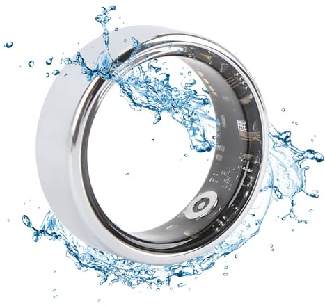 Plyisty Smart Ring, Fitness-Tracker-Ring, Kabelloser Sport-Gesundheits-Tracker mit App, Bluetooth-Aktivitäts-Tracker für Männer Frauen, IP68 Wasserdichter Ring (Größe 11