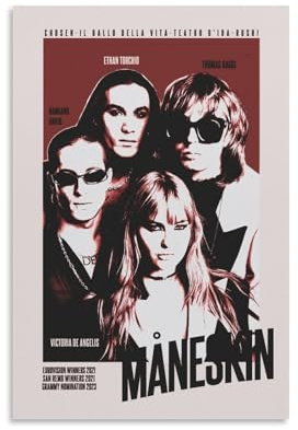 YAWRGJWRG Maneskin-Poster, dekoratives ästhetisches Leinwandposter, Wandkunst, Dekor, Wohnzimmer, modernes Familienschlafzimmer, Musik-Filmposter, 30 x 45 cm, ungerahmter Stil