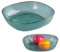 WakiHong 2 PCS Stilvoll gestalteter Obstkorb Obstschalen Serving Pasta Schüssel,Mit Goldbesatz,Perfekt für Obst,Salat oder Dekoration 24 * 6 cm(Hellgrün