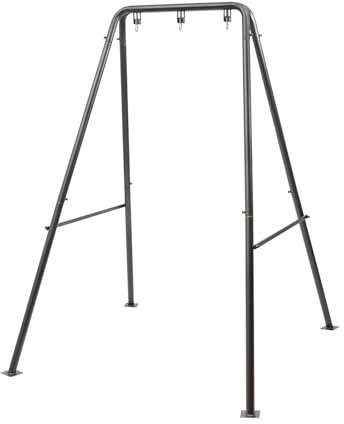 Hängesessel Gestell mit Haken, Tragbarer Gestell für Hängesessel, Robustes Hängematte Gestell für Indoor/Outdoor, Schaukelgestell, Er ist für die Meisten Hängesessel Geeignet (Schwarz)