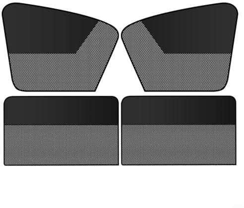 Fauhapyway Car Side Window Sunshade, Double-Layer Magnetic Cover Visor Mesh Shield UV Block Visor Cover Effectively Filter Out Heat And UV Rays(Rear)