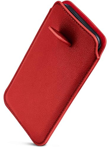 ONEFLOW Liberty Case für Google Pixel 10 Handy Einsteckhülle mit Rückzugfunktion, PU Leder Handytasche, Schutzhülle mit Lasche, Sleeve Etui Hülle zum Einstecken, Rot