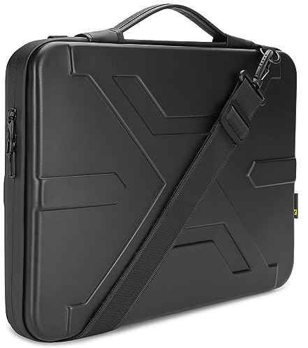 KIZUNA Laptop Case bag 13 Inch Shoulder Sleeve Hard Shell Briefcase For MacBook Pro 14 M4 M3/13.6 13 MacBook Air M3/Yoga Slim 7x/IdeaPad Flex 5 Gen 8 14/ThinkPad X13 L13 E14/14.5 XPS 14,Black