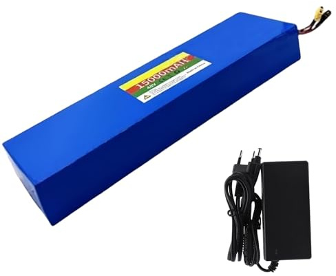 Batteria Per E-Bike Da 48 V 15 Ah, Impermeabile Al Litio, Con Caricabatterie, Per Biciclette Elettriche, Scooter E Motociclette. (48V 15Ah),XT90+DC