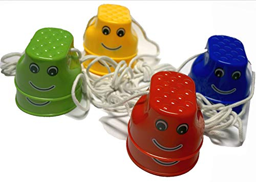 Minis Kreativ 4-er Set Laufdosen Outdoor 4 Paar Laufstelzen (incl. Minis Überraschung), Becherstelzen, für Kinder; Spielzeug für draußen